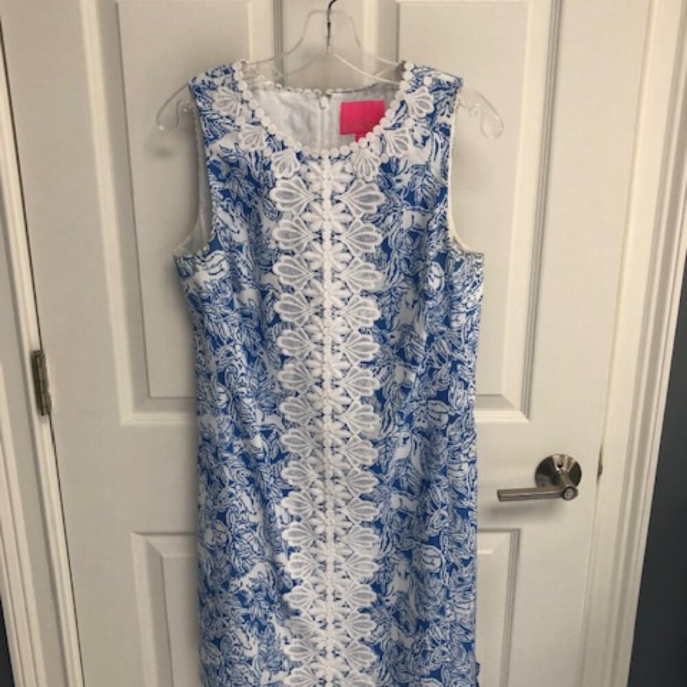 Lilly Pulitzer Women's Size 8 sleeveless shift dress blue